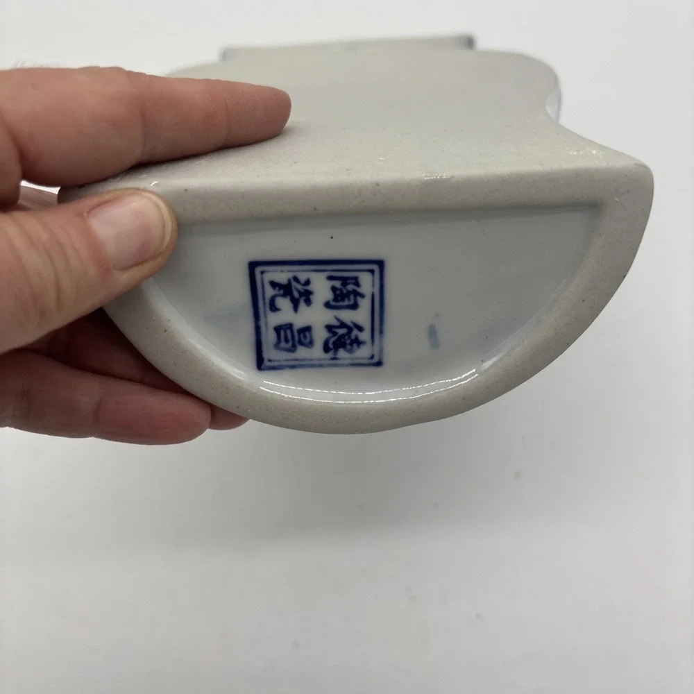 Chinoserie Vintage Blue And White Wall Hanging Vase